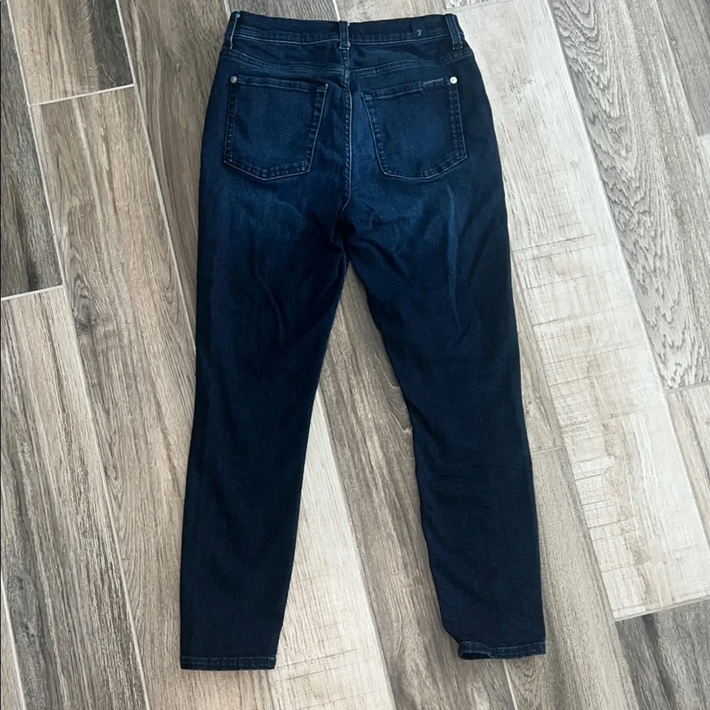 7 For All Mankind Blue Skinny 
High waisted ankle in Atlas SZ 27 - Picture 3 of 3